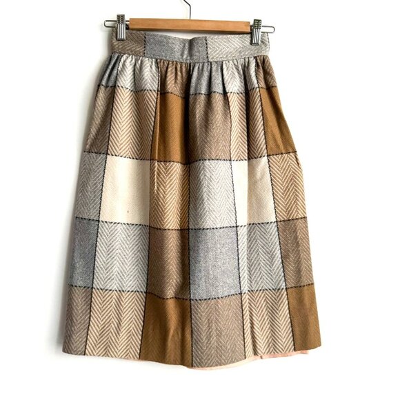Vintage Phil Carry Window Pane plaid Pencil Skirt S - Picture 5 of 8